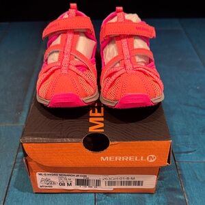 Merrell Kids Hydro Monarch Jr Pink Water Shoes size 8 new in box